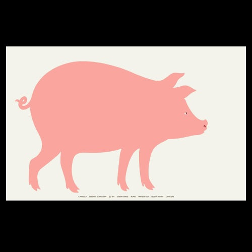 DANESE ダネーゼ Enzo Mari エンツォ・マリPig ブタ ポスター