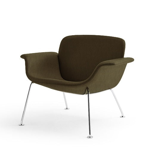 【廃番】Knoll(ノル) KN Collection KN04 アームチェア クローム × モスグリーン(カプライア)