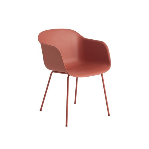【廃番】MUUTO(ムート)FIBER ARMCHAIR TUBE BASE ダスティーレッド/ダスティーレッド