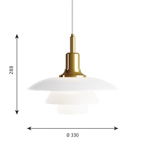 【納期未定】Louis Poulsen(ルイスポールセン)PH3 1/2-3 Pendant 真鍮メタライズド Φ330mm