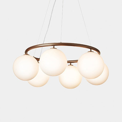 【廃番】NUURA(ヌーラ)シャンデリア照明 MIIRA 8 CIRCULAR OPAL ミーラ 6灯 オパール【要電気工事】