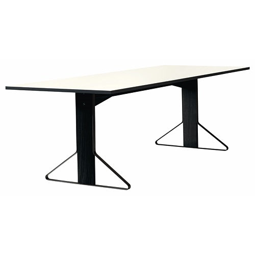 Kaari Table rectangular ブラックステインオーク/ホワイトグロッシー W2400mm