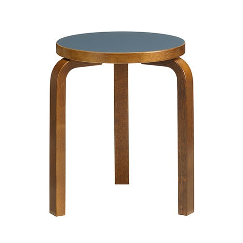 【廃番】artek(アルテック)スツール 60 ウォルナット×ブルーリノリウム