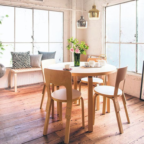 Chair 66 ホワイトラミネート SH435mm