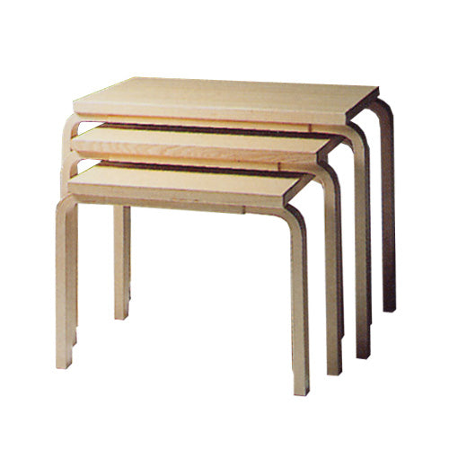 【廃番】artek(アルテック)スタッキングテーブル88 ナチュラル 3セット【受注品】