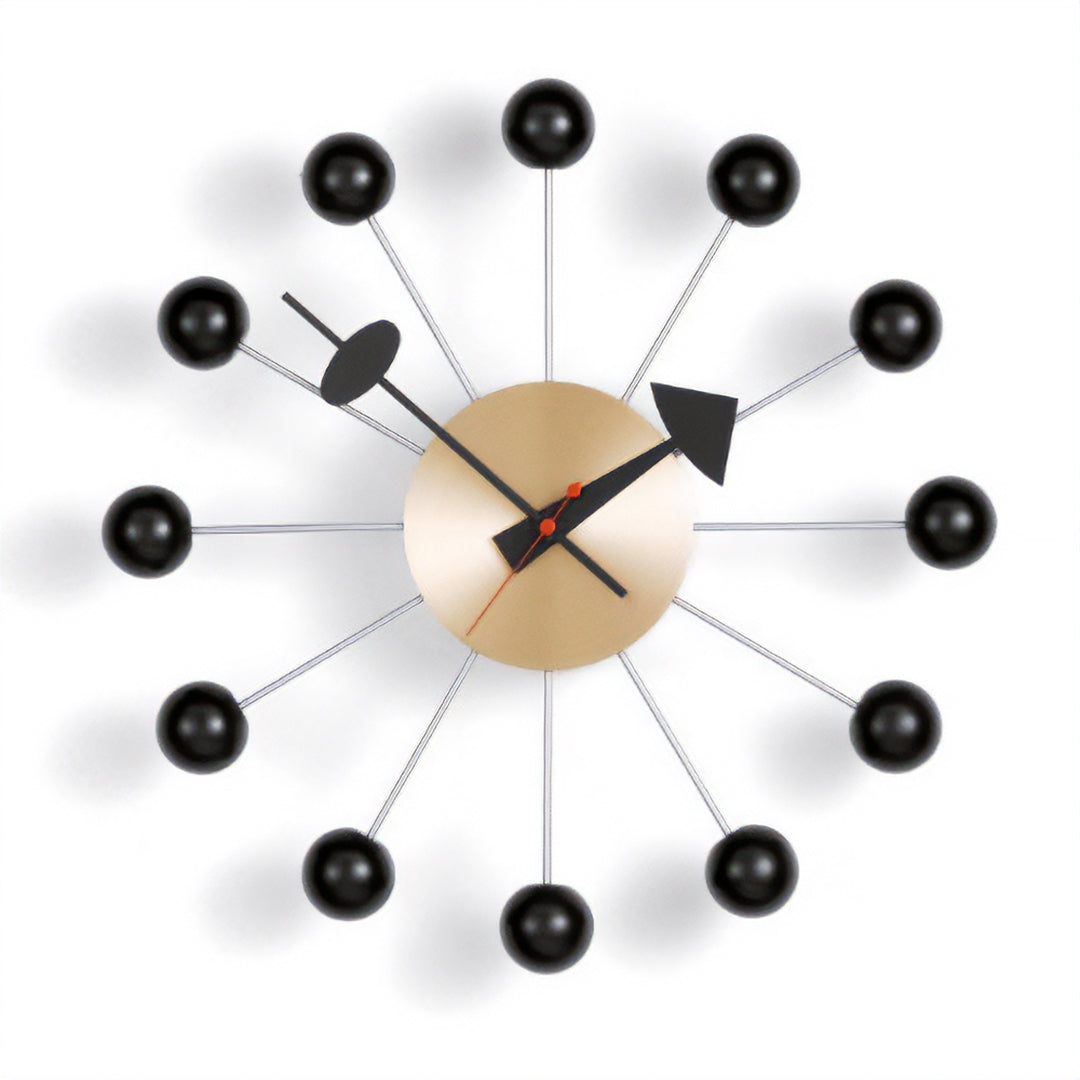 Ball Clock ブラック/ブラス Φ330mm - YAMAGIWA OnlineStore