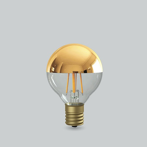 E17 LED電球 ゴールドトップミラーランプ Φ50mm ボール形 40Wタイプ