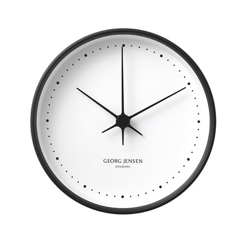 【廃番】Georg Jensen(ジョージ ジェンセン)「 KOPPEL WALL CLOCK(コッペル・ウォールクロック)φ150 」ブラックフレーム/ホワイトダイヤル