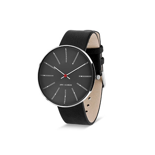 【廃番】ARNE JACOBSEN(アルネヤコブセン)腕時計 BANKERS 50 YEARS 40mm シルバー×マットグレー