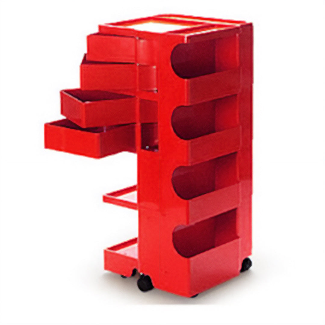 BOBY WAGON 4段4トレイ レッド H945mm