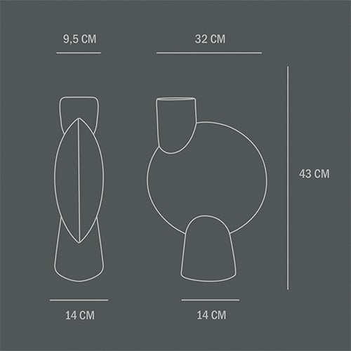 Sphere Vase Bubl ダークグレー H430mm