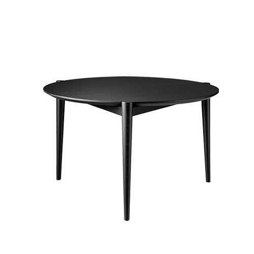 【廃番】FDB Mobler(モブラー)D102テーブル(Φ70) オークブラック【受注品】