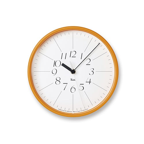 RIKI STEEL CLOCK オレンジ Φ204mm - YAMAGIWA OnlineStore