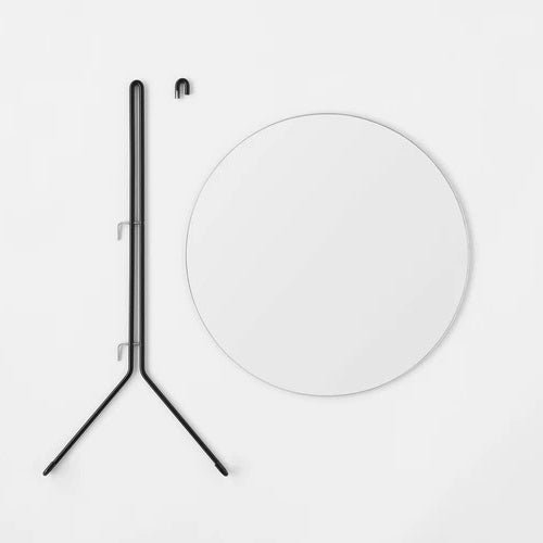 WALL MIRROR ブラック Φ300mm