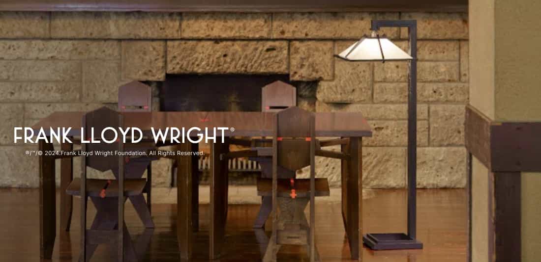 Frank Lloyd Wright 復刻照明イメージ画像