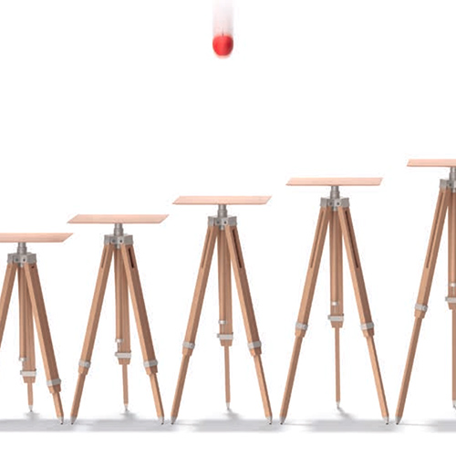 ダネーゼ調整式サイドテーブルトレスポリノの画像