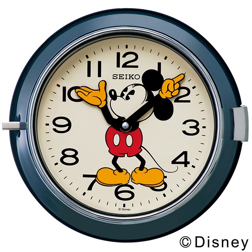 【廃番】SEIKO（セイコー）「Mickey Wall Clock FS504L」 φ232mm / ネイビー商品画像