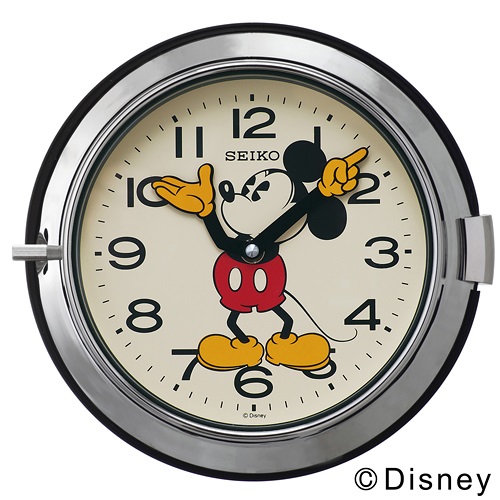 【廃番】SEIKO（セイコー）「Mickey Wall Clock FS504S」 φ232mm / シルバー商品画像