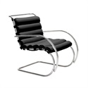 Knoll（ノル） Mies.v.d.Rohe Collection MRアームチェア クローム ×ブラックレザー（ヴォロ）