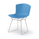 Knoll（ノル） Bertoia Collection プラスティックサイドチェア クローム × ブルー