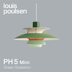 【予約注文/4～5か月待ち】Louis Poulsen（ルイスポールセン）ペンダント照明 PH 5 mini グリーン･グラデーション