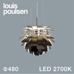 Louis Poulsen（ルイスポールセン）ペンダント照明 PH アーティチョーク LED 2700K φ480mm ブラック【受注品/要電気工事】