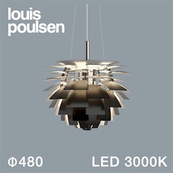 Louis Poulsen（ルイスポールセン）ペンダント照明 PH アーティチョーク LED 3000K φ480mm ブラック【受注品/要電気工事】