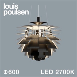 Louis Poulsen（ルイスポールセン）ペンダント照明 PH アーティチョーク LED 2700K φ600mm ブラック【受注品/要電気工事】