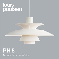 【予約注文】Louis Poulsen（ルイスポールセン）ペンダント照明 PH 5 モノクローム・ホワイト