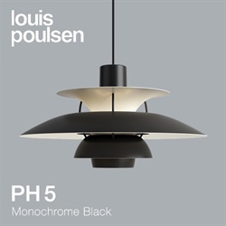 【予約注文】Louis Poulsen（ルイスポールセン）ペンダント照明 PH 5 モノクローム・ブラック