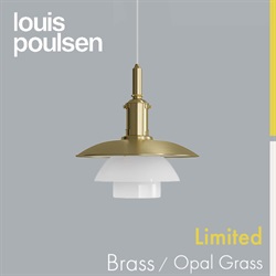 Louis Poulsen（ルイスポールセン）ペンダント照明 PH 3/3 ブラス+乳白カ?ラス【限定生産・受注品】