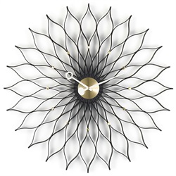 Vitra（ヴィトラ）掛時計 Sunflower Clock（サンフラワー クロック）ブラックアッシュ/ブラス