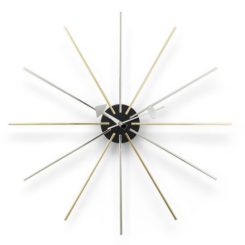 Vitra（ヴィトラ）掛時計 Star Clock（スター クロック）クローム/ブラス商品画像