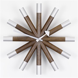 Vitra（ヴィトラ）掛時計 Wheel Clock（ウィール クロック）ウォルナット/アルミニウム