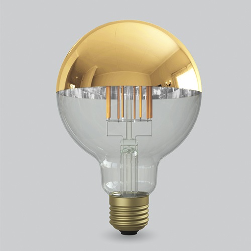 E26 LED電球 シルバーボール形 95mm 55Wタイプ（LDF37D ゴールド色）商品画像