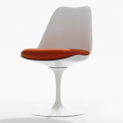 【クリックでお店のこの商品のページへ】Knoll ( ノル )「 Tulip Armless Chair ( チューリップサイドチェア )1957年」ホワイトシェル/レッド【取寄品】[935151CX2K/K12068]