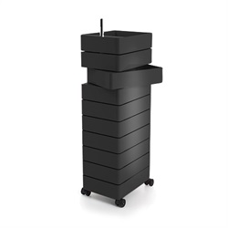 Magis（マジス）収納家具360°CONTAINER 10 drawers ブラック / ブラックキャスター