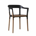Magis（マジス）アームチェア Steelwood Chair ブラック / ウォルナット