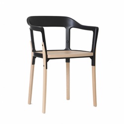 Magis（マジス）アームチェア Steelwood Chair ブラック / ナチュラルビーチ