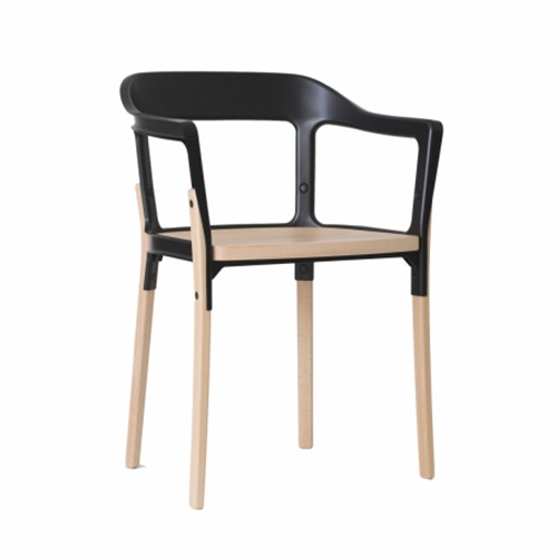 Magis（マジス）アームチェア Steelwood Chair ブラック / ナチュラルビーチ商品画像
