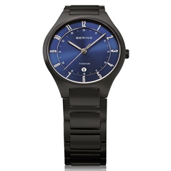 【廃番】BERING（ベーリング）腕時計 「Link Titanium（リンク・チタニウム）」 ブルー×ブラック