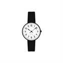 ARNE JACOBSEN（アルネヤコブセン）腕時計 STATION ステーション 30mm ホワイト＆ブラック×ブラックレザー