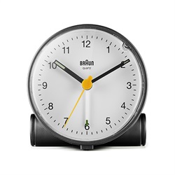 BRAUN（ブラウン）置時計 Classic Analog Alarm Clock BC01BW 69mm ブラック×ホワイト