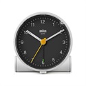 BRAUN（ブラウン）置時計 Classic Analog Alarm Clock BC01WB 69mm ホワイト×ブラック