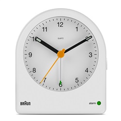 BRAUN（ブラウン）置時計 Analog Alarm Clock BC22W 78mm ホワイト