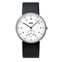 【予約注文】BRAUN（ブラウン）腕時計 Watch BNH0024 ブラックレザー / ホワイト [996BN0024BKBRG]