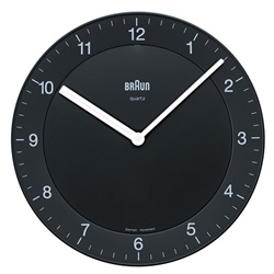 【一時取扱中止】BRAUN（ブラウン）掛時計 Wall Clock BC06B 200mm ブラック