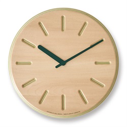 Lemnos（レムノス）掛時計 Paper-Wood CLOCK（ペーパーウッド クロック）Φ290mm グリーン
