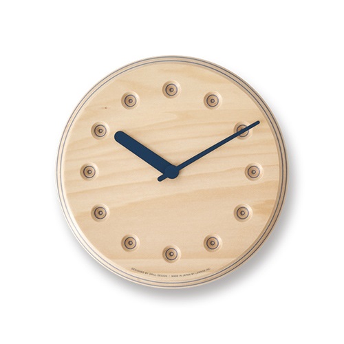 Lemnos（レムノス）掛時計 Paper-Wood CLOCK（ペーパーウッド クロック）Φ220mm ネイビー商品画像