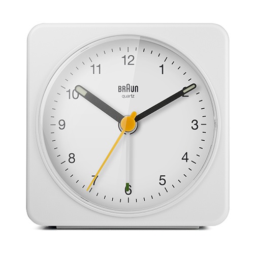 【廃番】BRAUN（ブラウン）置時計 Alarm Table Clock BC03W 78mm ホワイト商品画像